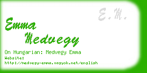 emma medvegy business card